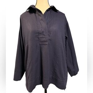 Bagutta Navy Blue Cotton-Wool Shirt